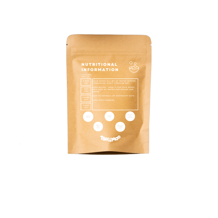 CHIA SEEDS - 500G - back clear