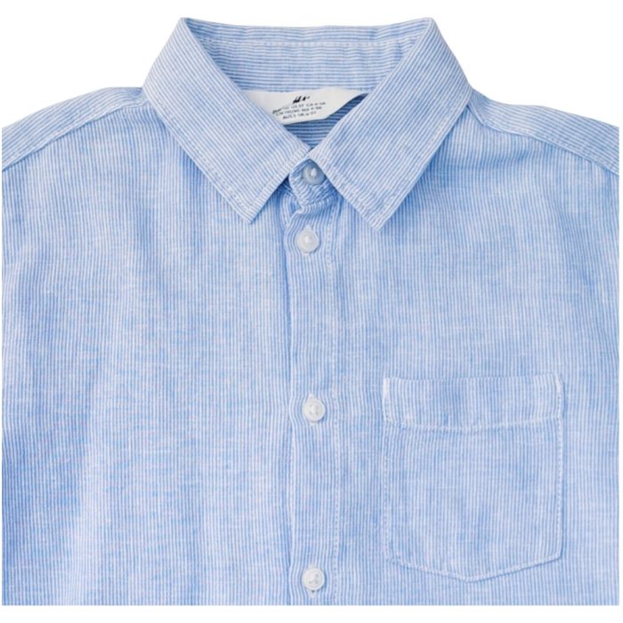 H&M STRIPED SHIRT 4-5 YEARS_Neck H&M STRIPED SHIRT 4-5 YEARS_Neck